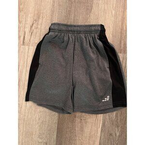 bcg gym athletic shorts black and gray youth boy size xxs (4-5)